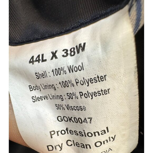 Tommy Hilfiger Mens Wool Suit Jacket 44L X 38W Navy Blue - Picture 5 of 8